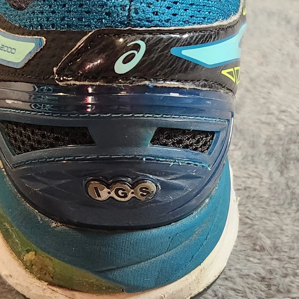 Asics Shoes Mens 11.5 Blue GT-2000 4‎ V4 Running Sneakers Trainers PureGel T656N